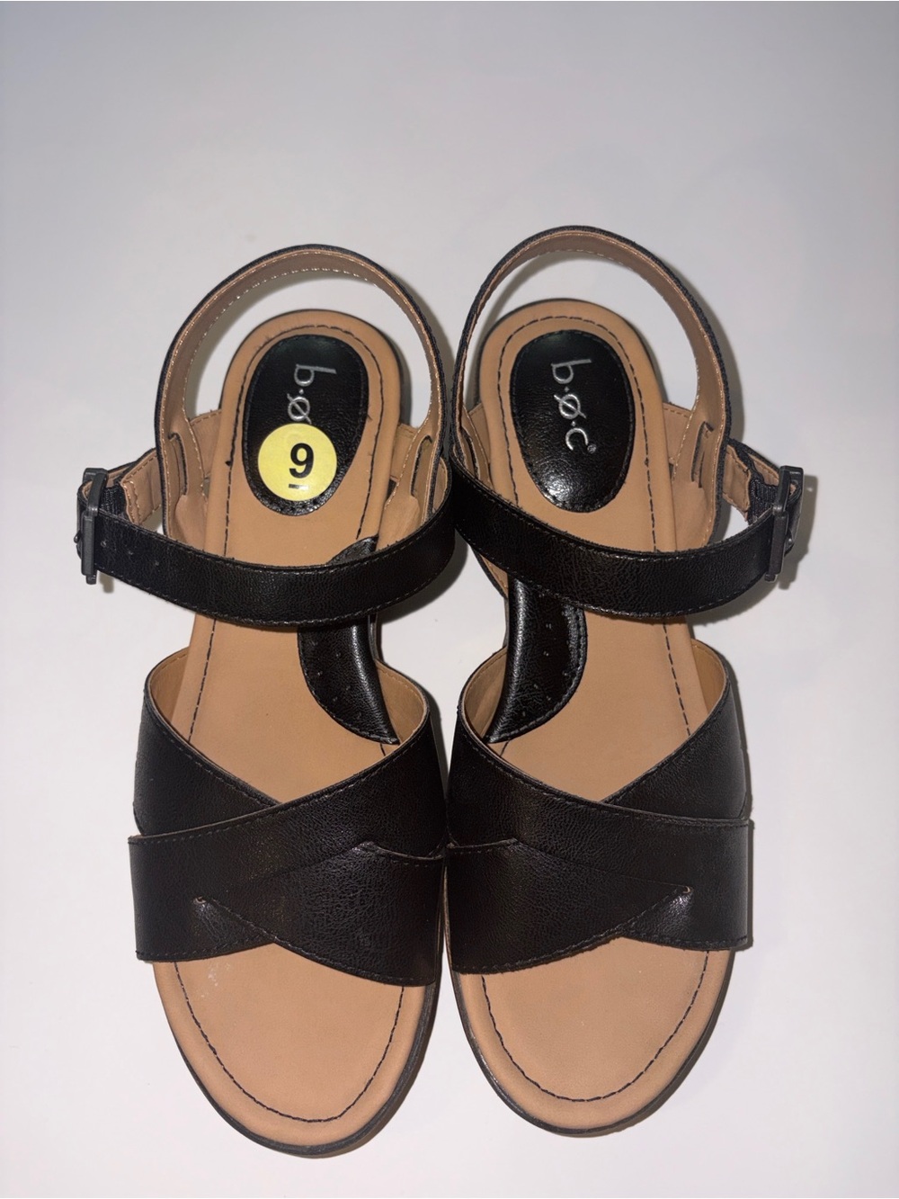 Black Cross-Strap Women's Sandals with Ankle Buckle